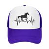 Custom Heartbeat Horse Baseball Cap Outdoor Women Unisexs Adjustable Animal Lover Trucker Hat Summer Personalized Dad Hat