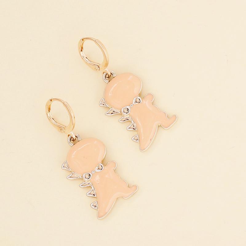 

Милые мультяшные эмалированные серьги-кольца с динозаврами для женщин и девочек, вечерние ювелирные изделия, подарки