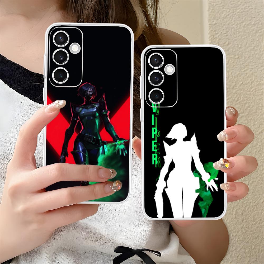 Valo Viper Phone Case for Samsung Galaxy S25 S24 S23 S22 S21Plus FE Ultra Soft TPU Clear Shockproof Cover