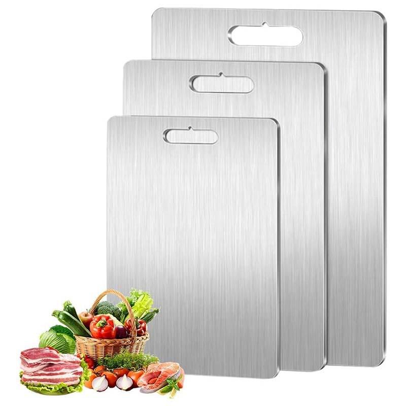 Pure Titanium Crystalline Cutting Board: Antibacterial, Anti-Mold, Double-Sided, 304/316 Stainless Steel