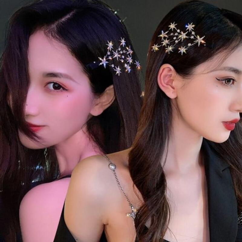 Bling bling glitter tree hairpin Silver free