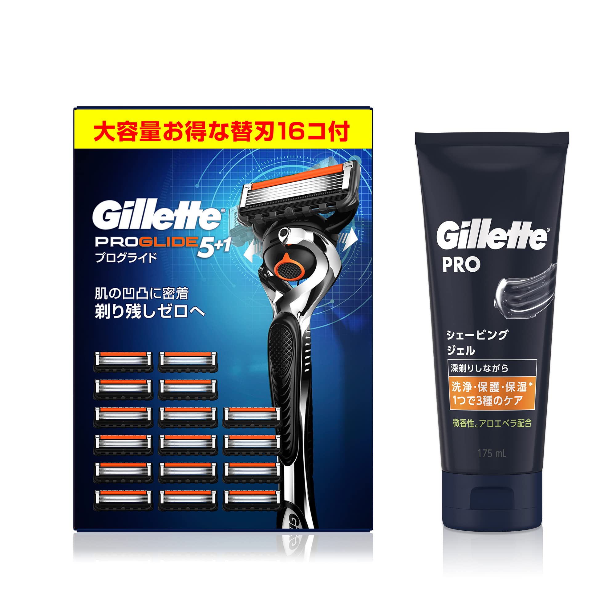 

Gillette ProGlide Ручные сменные лезвия Гель для бритья 175 мл Бритва для мужчин (16 Включено) + [Покупка набора]
