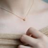 14K Gold-Plated Sterling Silver Clavicle Chain with Small Flower Pendant - Simple, Everyday Necklace for Women.
