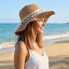 Wide Brim Weave Hat Colorful Sun Protection Cap Comfortable To Wear Women's Sun Hat  Girls