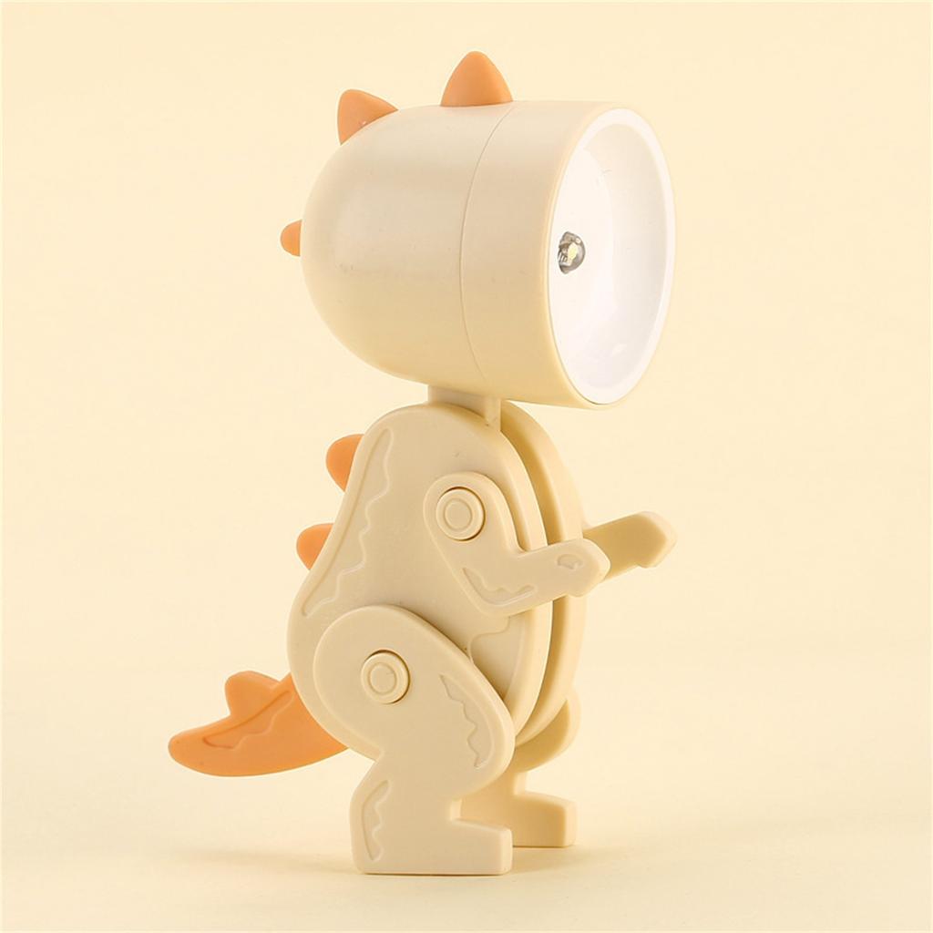 LED Cartoon Dinosaur Desk Lamp Small Night Light Adjustable Brightness Battery Operated Portable Table Lamp for Kids and Bedroom Decoration