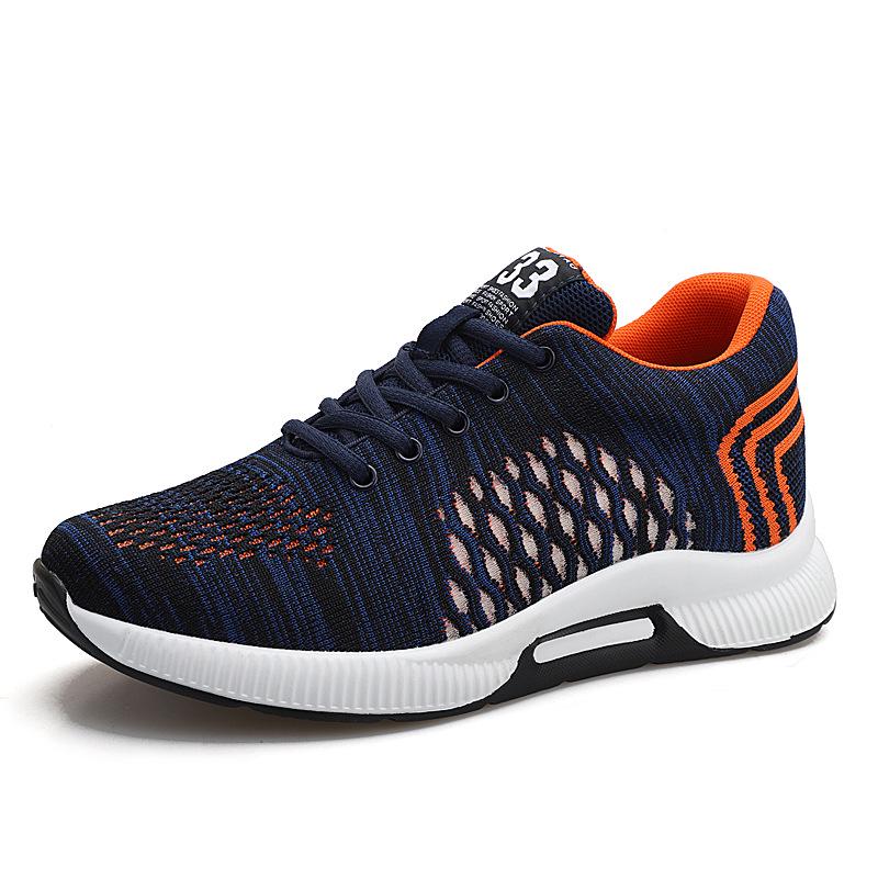 

Men s Flyknit Sports Shoes with 6cm Hidden Height Boost - Korean Style Casual Sneakers 43