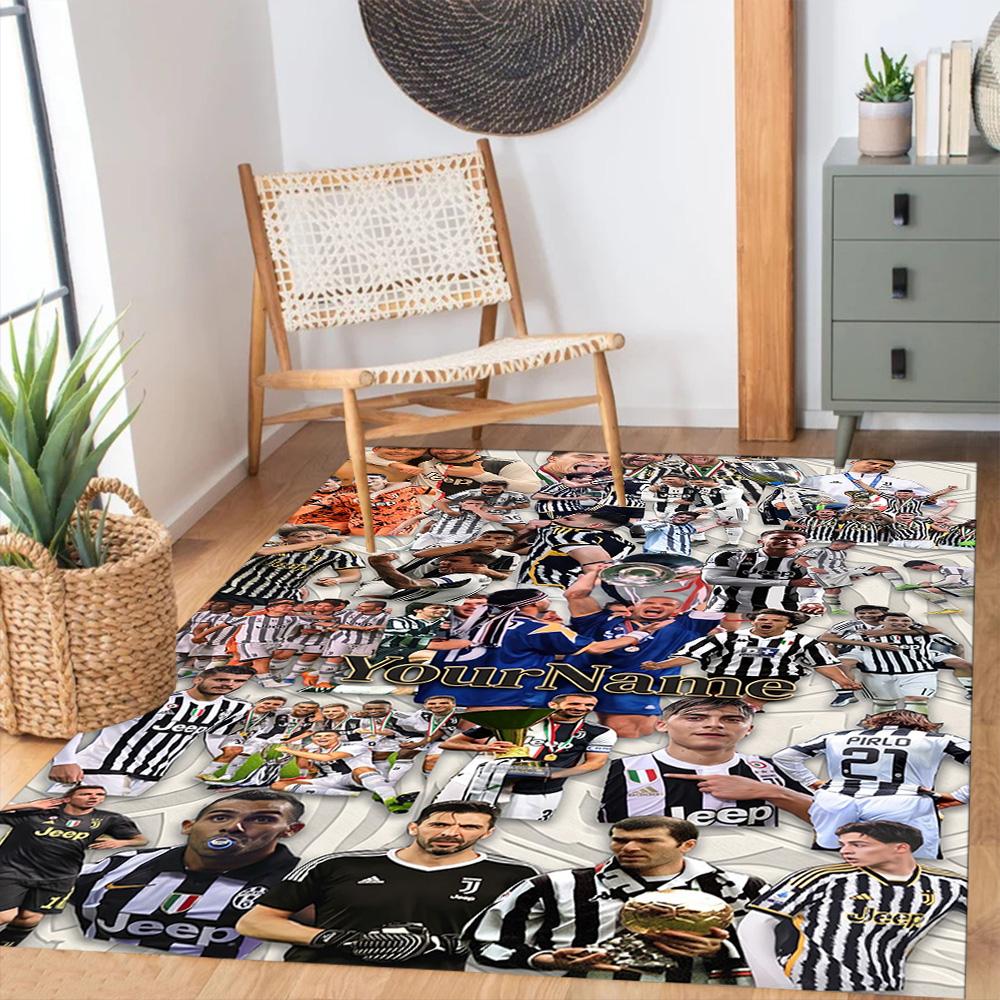 Juventus Customized Name Area Rug Suitable for Bedrooms Study room Dining Room Kitchen Antislip Carpet Anime Office Decor Spiritual Gift