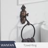Robe Hooks European Style Brass Black Hangers For Clothes Towel Rack Clothes Hook Home Decoration Bathroom Hardware Set WF-88801