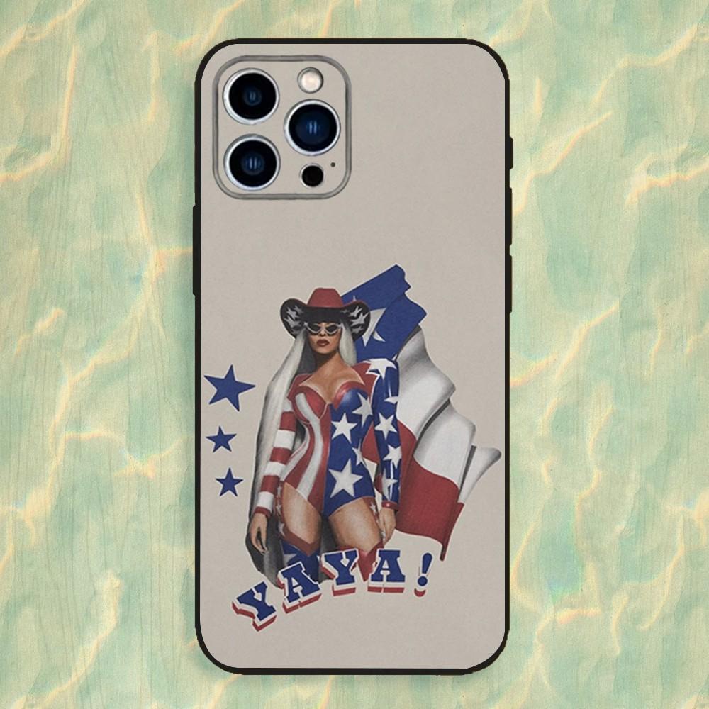 B-Beyonces Cowboy C-Carter Phone Case For iPhone 16,15,14,13,12,11 Plus,Pro Max,XS,X,XR,SE,Mini,8,7,Soft Silicone Black Cover