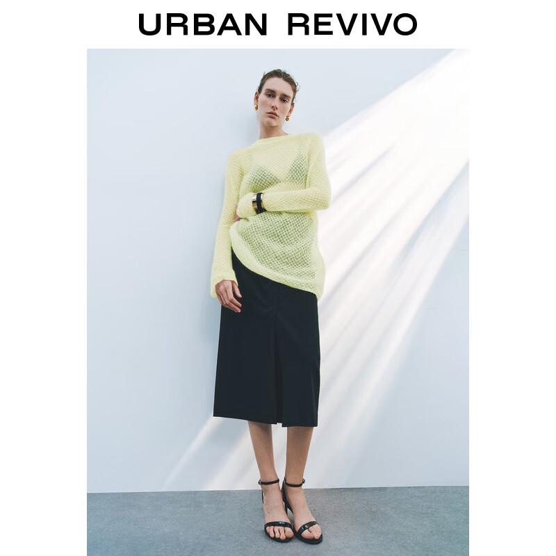 UR 2025 Autumn Women's Mohair Knit Sweater