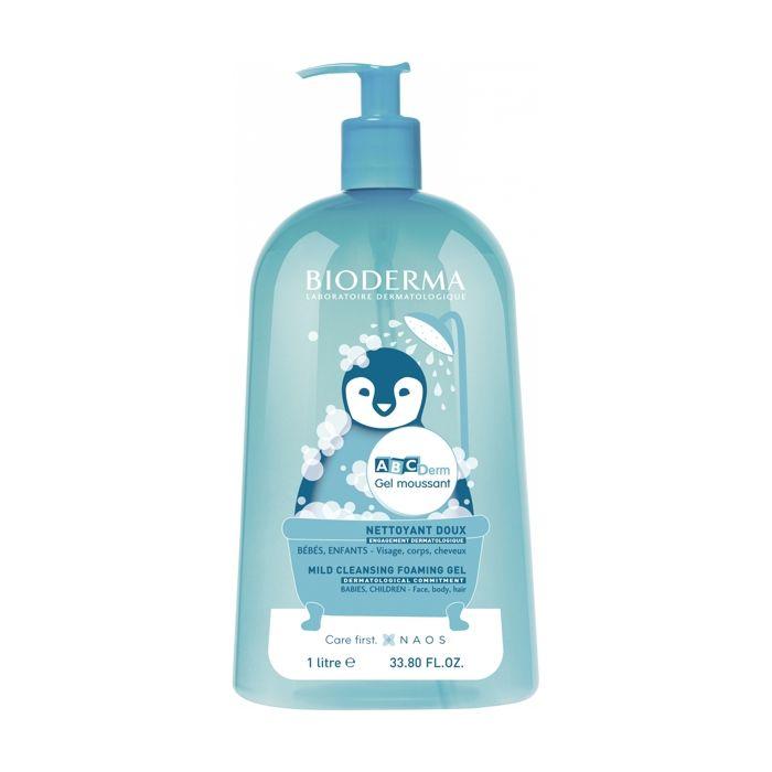 Gentle Cleansing Foaming Gel - Bioderma - ABCDerm - 1L - Hypoallergenic - Baby Child