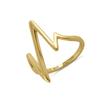 925 Sterling Silver Gold Vermeil Heart Lifeline Women Ring
