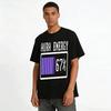 Cyber Aura Energy 67% Battery Bar Print Casual Top Pure cotton T-shirt