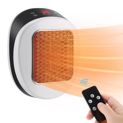 600W Mini Tragbarer Heizlüfter Für Wohnmobil Zuhause Kleines Badezimmer Heizlüfter Wandmontiert PTC Keramik Elektroheizung Mit Fernbedienung