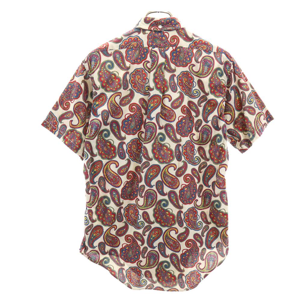 70s vintage Paint Pattern Short sleeve Button down shirt M Gurege Men's Used