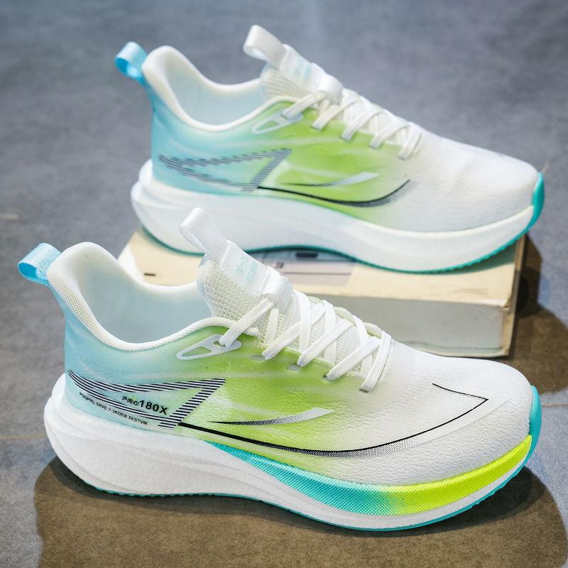 

Допаминовые кроссовки для бега из углеродного волокна, с мягкой подошвой из попкорна и сетчатым верхом, дышащие, универсальные спортивные туфли, ультралегкие, с амортизацией, для соревнований и бега 36