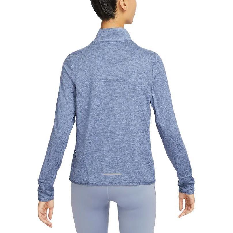 Nike Dri Fit T Shirts Women's Blue Stand Collar Moderate Straight Fit FB4317-493