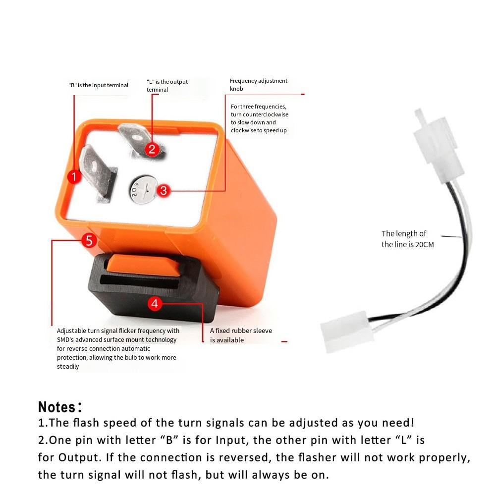 LED Flasher Relay Motorcycle Turn Signals Road Visibility