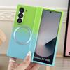 Custodia Magnetica Bicolore a Gradiente in Silicone Liquido per Samsung Galaxy Z Fold 7 6 5 4 Zfold3 Custodia per Ricarica Magsafe