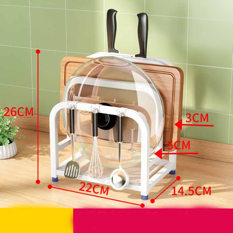 

Кухонная полка для хранения, настенные стойки для специй, органайзер, палочки для еды, держатель для ножей, стеллаж для хранения бытовых принадлежностей 22*14.5*26cm белый