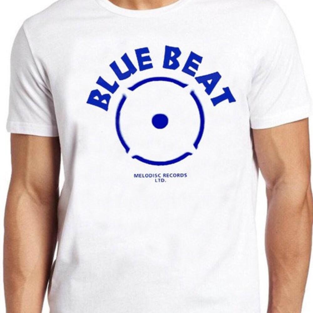 

Футболка 230GSM 100% хлопок синяя футболка Beat Records R&B Ska Music Label виниловая крутая подарочная футболка 176 XS белый