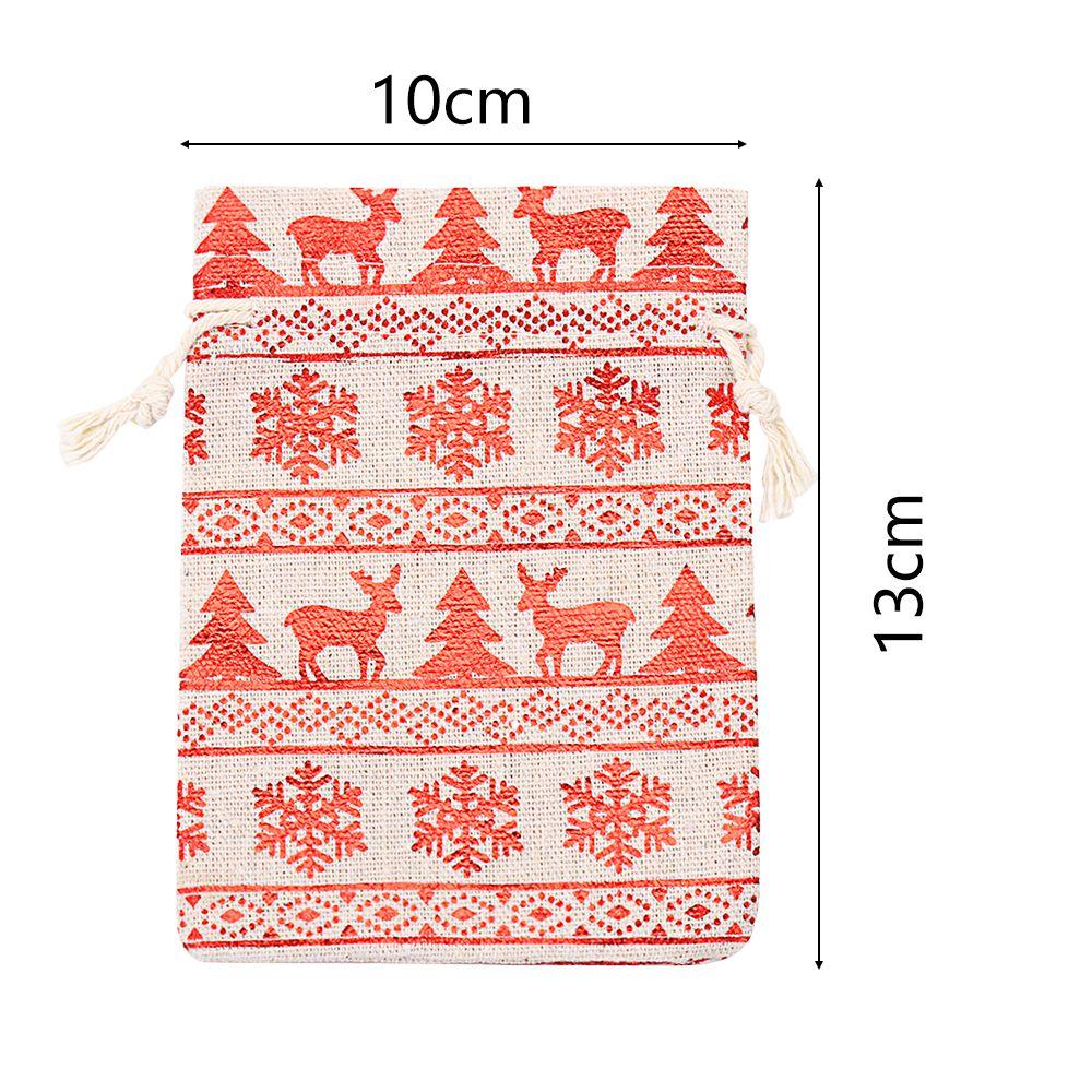 Sack Elk Wedding Favor Food Storage Drawstring Pouch Candy Organizer Merry Christmas Jute Gift Bags
