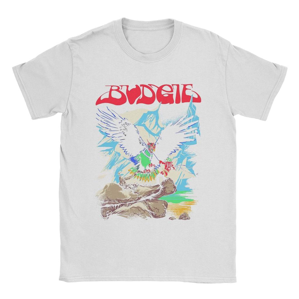 Men T-Shirt Budgie Band Never Turn Back On A Friend Unique Cotton Tee Shirt Short Sleeve T Shirts Round Neck Clothes Plus Size