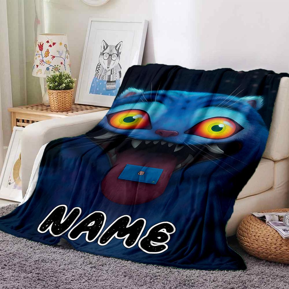 Custom Name Name Fantasy Trio Party Blanket For Couch Bed Plush Cozy Fuzzy Blanket Super Soft Warm Blankets For Fall And Winter 0916207
