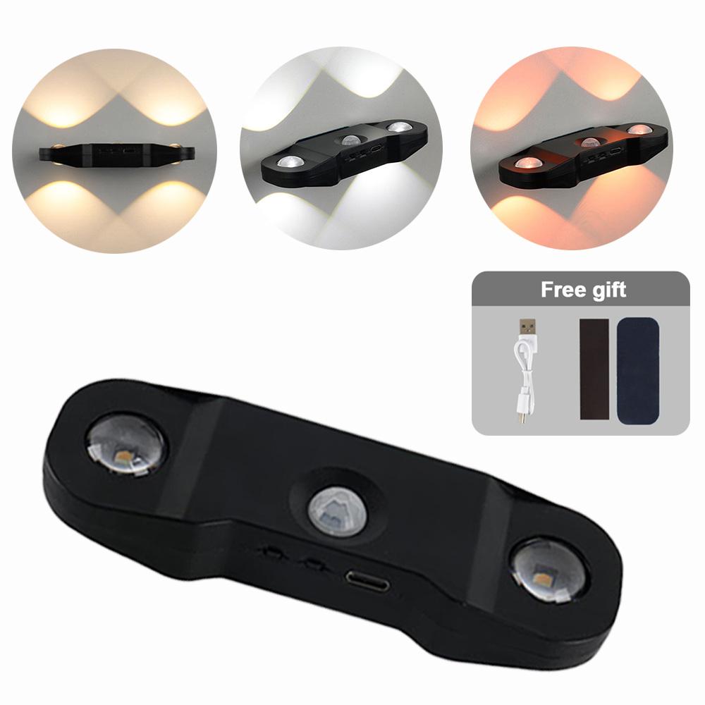 Smart RGB Night Light Magnetic Motion Sensor Rechargeable Wall Lamp for Bedroom Bathroom Closet Garden Home Decor