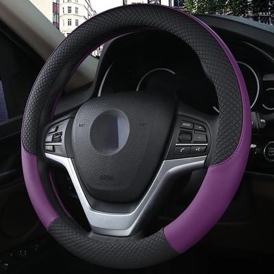 Leather Car Steering-wheel Cover 37CM-38CM Car-styling Interior Accessories Sport Auto Steering Wheel Covers Anti-Slip Universal