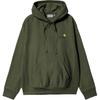 Carhartt WIP American Script Hooded Sweatshirt With Loose Kangaroo Pocket Adjustable Hood Long Sleeve Pullover Unisex Sweatshirt Green I028279-2BR-XX