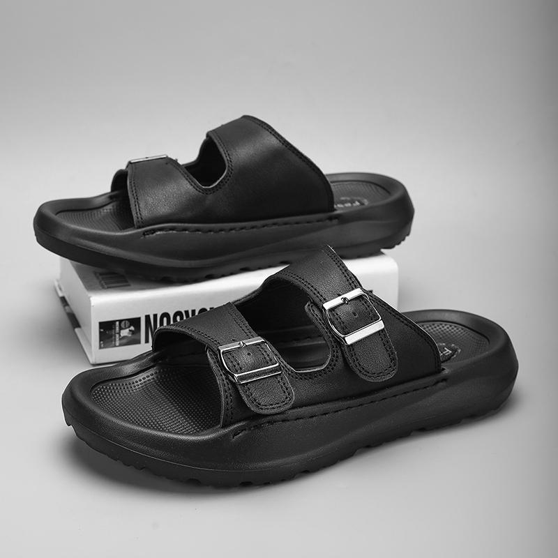 Street Style Sandals for Men Quick Dry Male Slippers Leisure Walk Beach Half Drag Simple Comfy Slides Casual Lazy Half Footwear