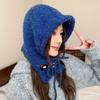 Korean Plush Balaclava Women's Winter Outdoor Warm Knitted Hat Scarf Ear Protection Head Cold Hat Trendy