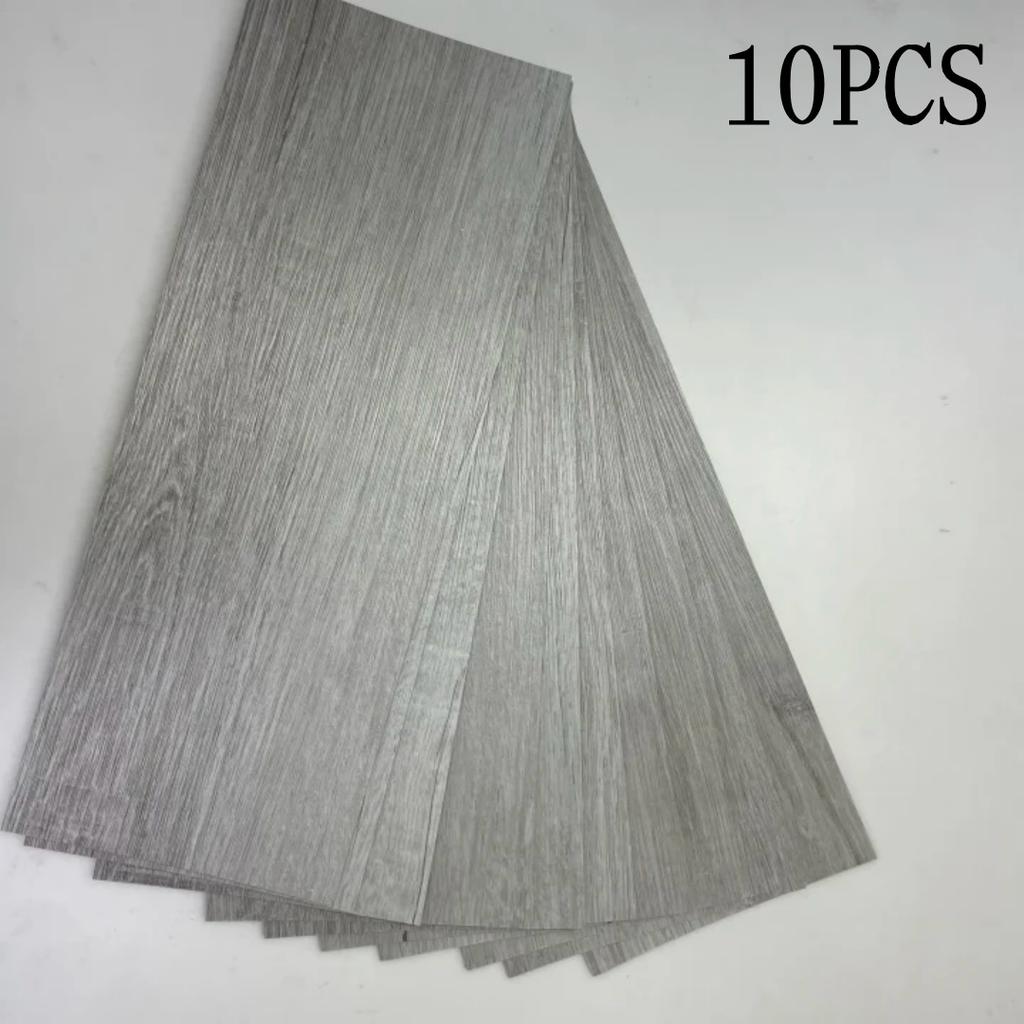 10PCS 40cmx15cm Plank Flooring PVC Self-Adhesive Flooring DIY Installation for Bathroom Kitchen Indoor Area Residential