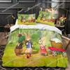 3D Printed Anime Peter The Rabbit Bedding Set Boys Girls Twin Queen Size Duvet Cover Pillowcase Bed Kids Adult Home Textile96396
