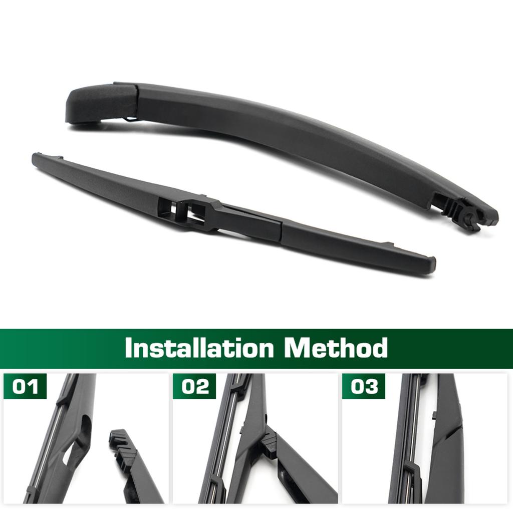 Wiper 14" Rear Wiper Blade & Arm Set Kit For Nissan X-Trail T31 2007 - 2012 Windshield Windscreen Tailgate Window Brush