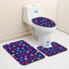 Christmas Bathroom Floor Mat Toilet Three-Piece Set