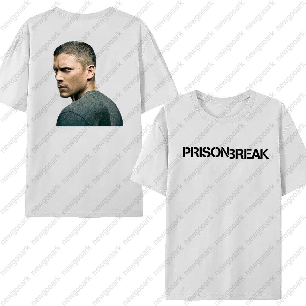 Funny Tv Series WANTED Tshirt Unisex Prison Break Streetwear Vintage Harajuku Top Cotton Short Sleeve Michael Scofield Tees