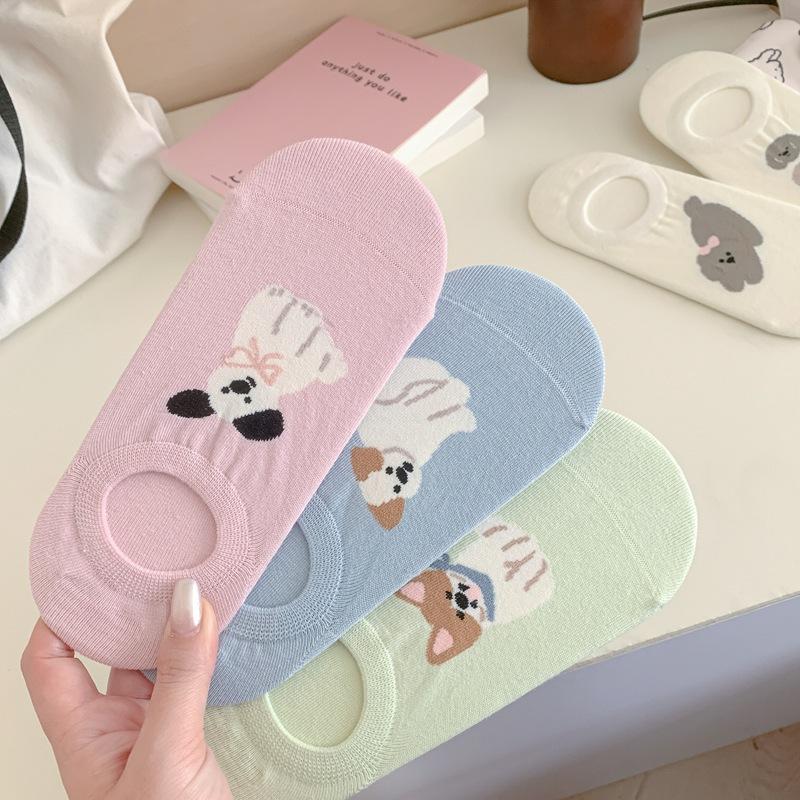 Small Fresh Cute Cartoon Animal All-In-One Machine Boneless Invisible Boat Socks Summer Socks