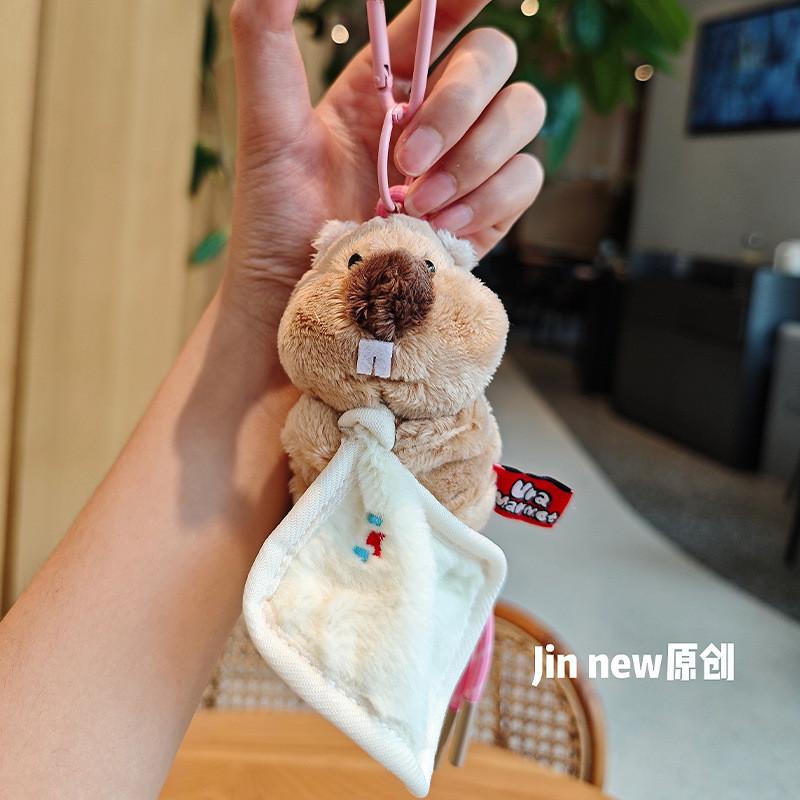 

Groundhog Plush Marmota Keychain Cuddle Design Gift Decoration Children Gift Brown