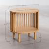 Tavolino rotondo - Divit RI83 - Bambù naturale - Ø41,5 x H40 cm - 2 ripiani