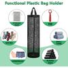 2 Pcs Plastic Bag Holder for Grocery Bags, Hanging Storage Bags Plastic Mesh Bags Dispenser Organizer Trash Bags Grocery Shopping Bag Holder for Home