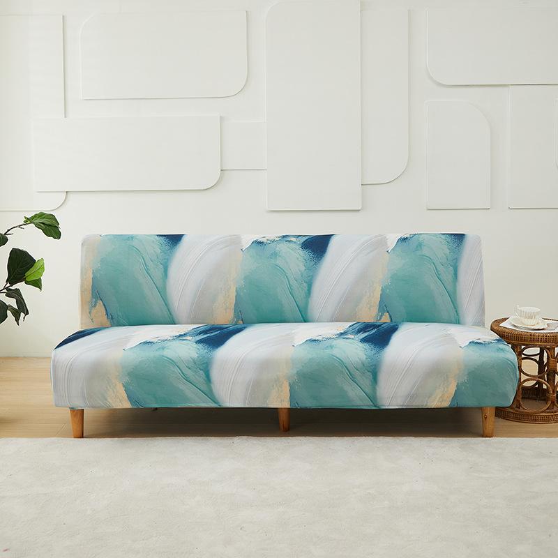 Neng Full Cover Sofa Bed Cover Simple Folding Armless Elastic Sofa Cover Fabric All-Inclusive Universal Cover
