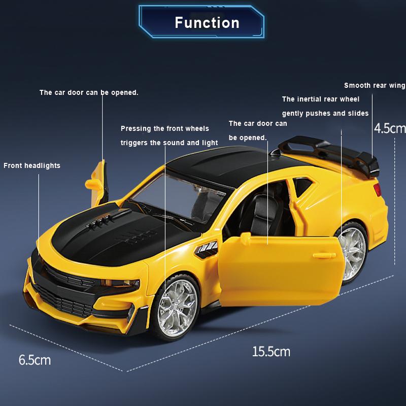 1:32 Simulazione BEE Plastica Auto da Corsa Sportiva Modello Diecast e Veicoli Giocattolo Decorazione Suono Luce Collezione Giocattoli per Ragazzi Regalo