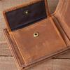 Genuine Leather Men's Wallet Retro Short Style Multi Card Slots Classic European Fashion Male Bifold Wallet For Daily Use