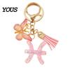 Lightweight Keychain Pendant, The Zodiac Charm with Butterfly Durable Tassel, Metal Keyring for Handbag Backpack Bag Pendant Small