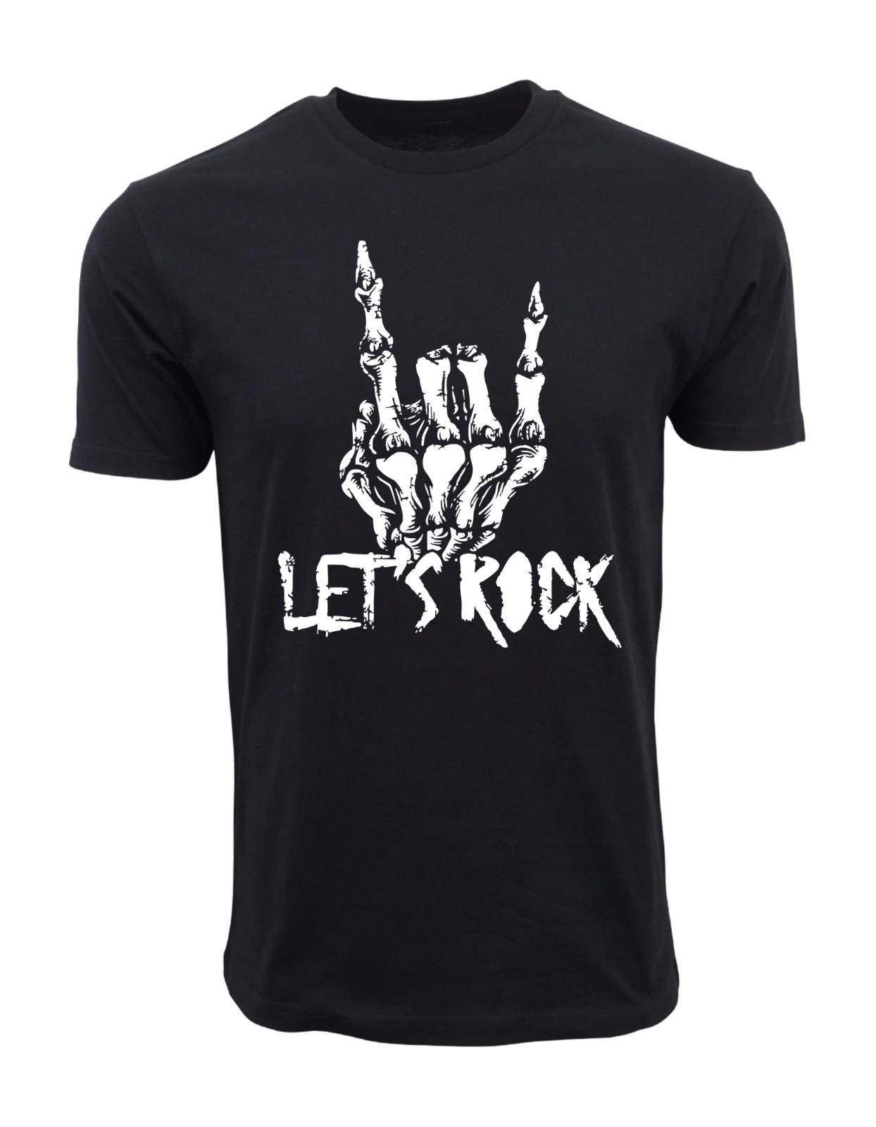 

Adult Size Casual Music LETS ROCK ADULTS T-Shirt Shirt XXXL