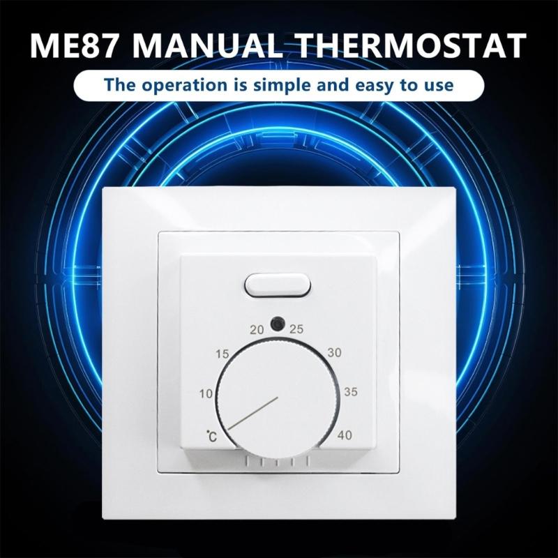Adjustable Room Temperature Controllers For Indoor Heating Systems Cable Simple Installation Wall