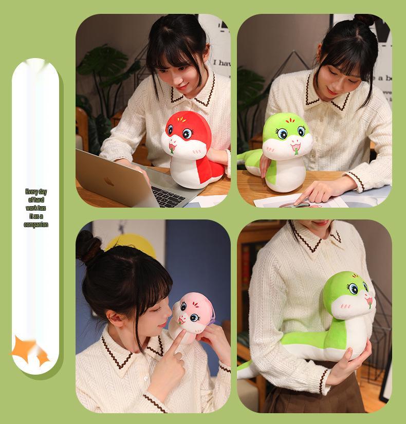 Adorable Zodiac Snake Plush Pillow - Year of the Snake Gift Doll