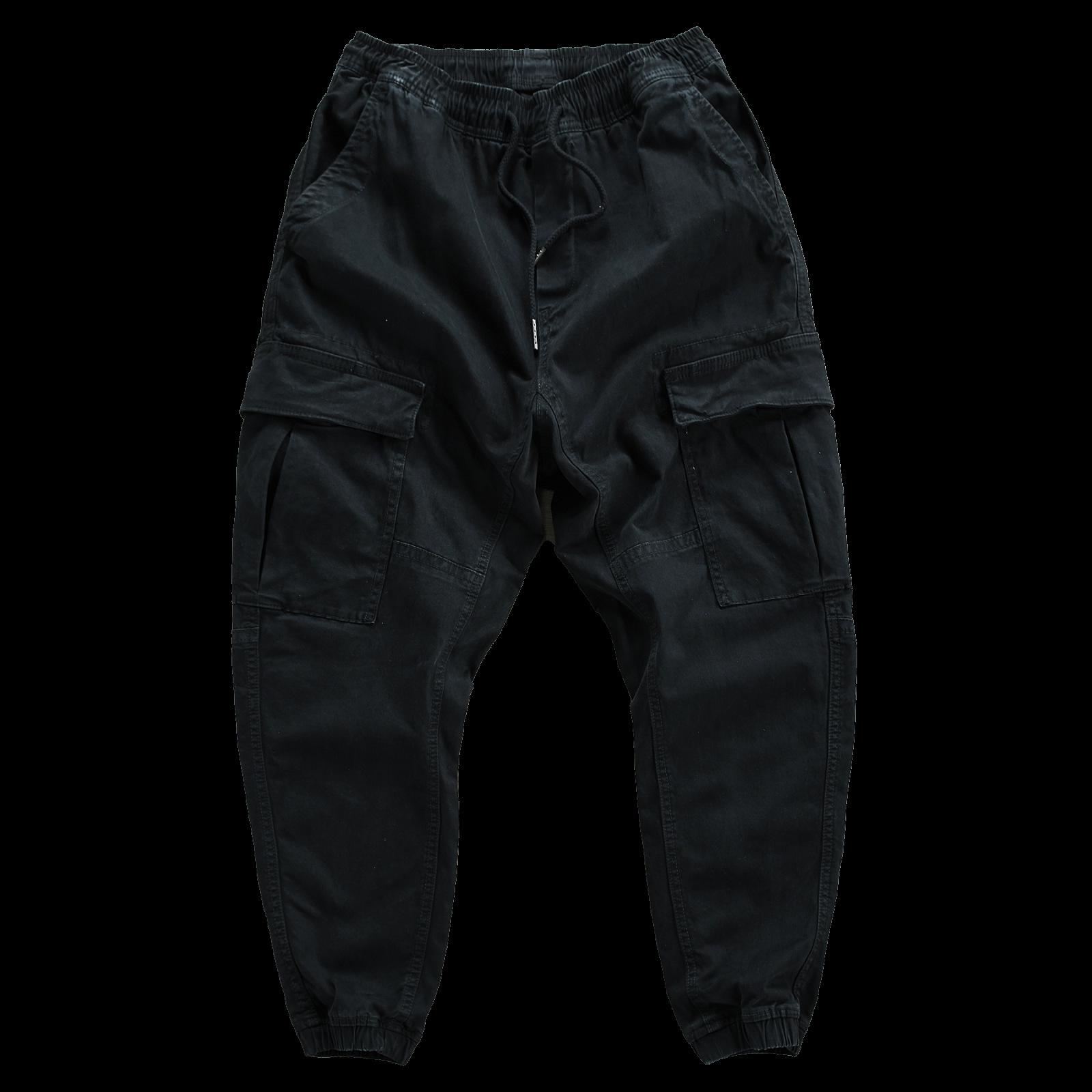 

Мужские свободные повседневные укороченные хлопковые рабочие брюки Extra Large чёрный